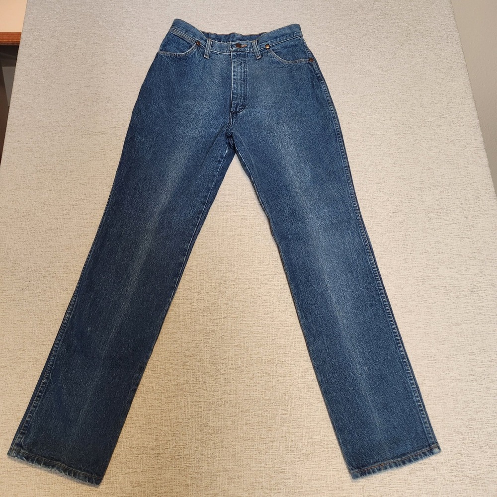 Wrangler Jeans 13MWZ Cowboy Cut Womens 14x34 Blue Indigo High Rise Made in USA